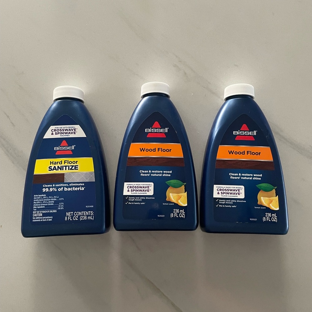 Bissell Wood Floor Cleaning Formula and Hard Floor Sanitizer Bundle